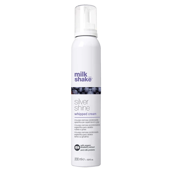 SILVER SHINE WHIPPED CREAM kondicionuojančios putos plaukų struktūrai su mėlynu pigmentu 200 ml